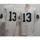 Men's Notre Dame Fighting Irish #13 Riley Leonard White College Football Jersey