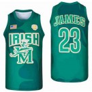 Men's Notre Dame Fighting Irish #23 Lebron James Green USA Swingman Jersey