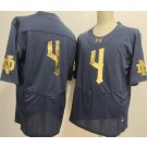 Men's Notre Dame Fighting Irish #4 Jeremiyah Love Navy Gold Elite College Football Jersey
