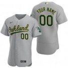 Men's Oakland Athletics Customized Gray Authentic Jersey