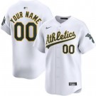 Men's Oakland Athletics Customized White Limited Jersey