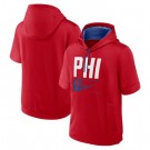 Men's Oakland Athletics Red Tri Code Lockup Short Sleeve Pullover Hoodie