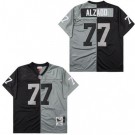 Men's Oakland Raiders #77 Lyle Alzado Black Gray Split 1983 Throwback Jersey
