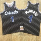 Men's Orlando Magic #1 Tracy McGrady Black 2003 Hollywood Classic Authentic Jersey