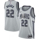 Men's Orlando Magic #22 Franz Wagner Gray 2024 City Heat Press Jersey