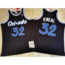 Men's Orlando Magic #32 Shaquille O'Neal Black 1994 Throwback Authentic Jersey