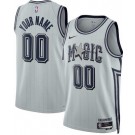 Men's Orlando Magic Custom Gray 2024 City Heat Press Jersey