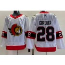 Men's Ottawa Senators #28 Claude Giroux White Authentic Jersey