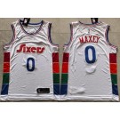 Men's Philadelphia 76ers #0 Tyrese Maxey White 2024 City Swingman Jersey