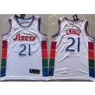 Men's Philadelphia 76ers #21 Joel Embiid White 2024 City Swingman Jersey
