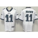 Men's Philadelphia Eagles #11 AJ Brown Limited White Vapor Jersey