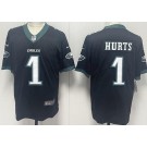 Men's Philadelphia Eagles #1 Jalen Hurts Limited Black Vapor Jersey