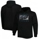 Men's Philadelphia Eagles Black Printed Pullover Hoodie 302589