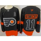 Men's Philadelphia Flyers #11 Travis Konecny Black Authentic Jersey