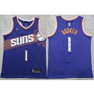 Men's Phoenix Suns #1 Devin Booker Purple Icon Swingman Jersey