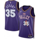 Men's Phoenix Suns #35 Kevin Durant Purple 2024 City Heat Press Jersey