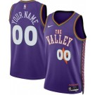 Men's Phoenix Suns Custom Purple 2024 City Heat Press Jersey