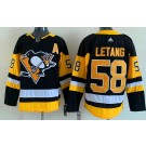 Men's Pittsburgh Penguins #58 Kris Letang Black Authentic Jersey