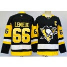 Men's Pittsburgh Penguins #66 Mario Lemieux Black Authentic Jersey