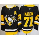 Men's Pittsburgh Penguins #71 Evgeni Malkin Black Authentic Jersey