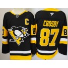 Men's Pittsburgh Penguins #87 Sidney Crosby Black Authentic Jersey