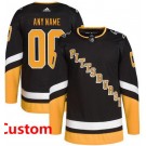 Men's Pittsburgh Penguins Customized Black Alternate Authentic Jersey