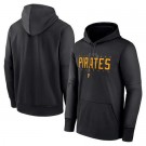 Men's Pittsburgh Pirates Black Authentic Collection Pregame Performance Pullover Hoodie