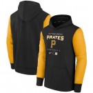 Men's Pittsburgh Pirates Black Yellow Authentic Collection Performance Hoodie
