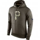 Men's Pittsburgh Pirates Green Salute To Service Printed Pullover Hoodie