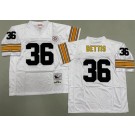 Men's Pittsburgh Steelers #36 Jerome Bettis White 1996 Throwback Jersey