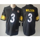 Men's Pittsburgh Steelers #3 Russell Wilson Limited Black Vapor Jersey