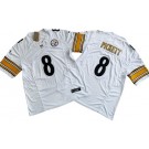 Men's Pittsburgh Steelers #8 Kenny Pickett Limited White FUSE Vapor Jersey