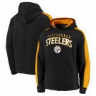 Men's Pittsburgh Steelers Black Game Time Arch Pullover Hoodie