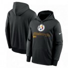 Men's Pittsburgh Steelers Black Performance Pullover Hoodie