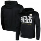 Men's Pittsburgh Steelers Black Printed Pullover Hoodie 302648
