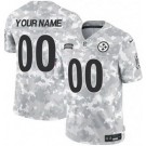Men's Pittsburgh Steelers Customized Limited Arctic Camo 2024 Salute to Service Jersey