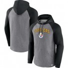 Men's Pittsburgh Steelers Gray By Design Raglan Pullover Hoodie