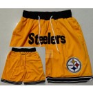 Men's Pittsburgh Steelers Yellow Just Don Shorts