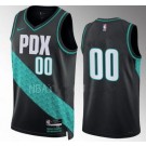 Men's Portland Trail Blazers Custom Black 2022 City Icon Heat Press Jersey
