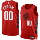 Men's Portland Trail Blazers Custom Red 2022 Statement Icon Heat Press Jersey