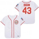 Men's Rockford Peaches #43 Jimmy Dugan White Baseball Jersey