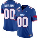 Men's SMU Mustangs Custom Limited Blue FUSE College Football Jersey