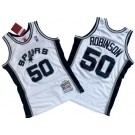 Men's San Antonio Spurs #50 David Robinson White 1998 Throwback Swingman Jersey