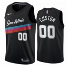 Men's San Antonio Spurs Customized Black 2021 City Stitched Swingman Jersey