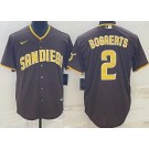 Men's San Diego Padres #2 Xander Bogaerts Brown Team Logo Cool Base Jersey