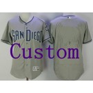 Men's San Diego Padres Customized  Gray 2018 FlexBase Jersey