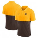 Men's San Diego Padres Yellow Brown Patchwork Polo