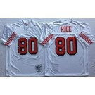 Men's San Francisco 49ers #80 Jerry Rice White 1994 Throwback Jersey