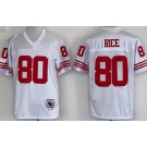 Men's San Francisco 49ers #80 Jerry Rice White Throwback Jersey