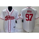 Men's San Francisco 49ers #97 Nick Bosa White Baseball Jersey